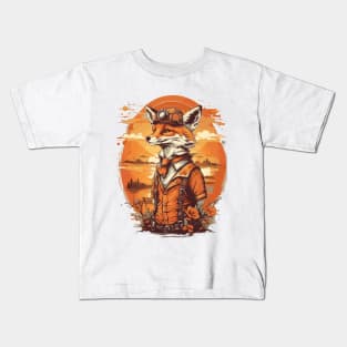 Sunset Dreams ,Work Schemes with a Fox's Gleam Kids T-Shirt